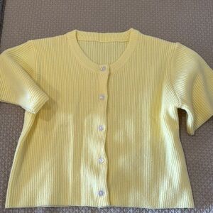 Yellow women’s knit sweater Cardigan